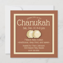 Matzoh Ball Hanukkah Party Einladung