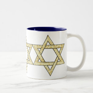 Matzoh-Davidsstern Zweifarbige Tasse