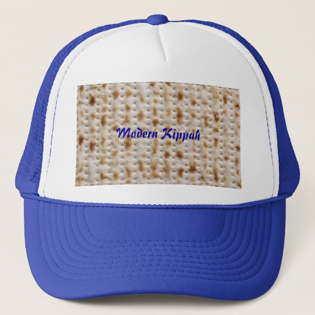 Matzoh Modern Kippah Pessach Seetuch Hut Truckerkappe (Vorderseite)