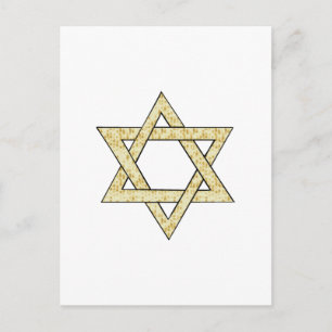 Matzoh Star von David Postkarte
