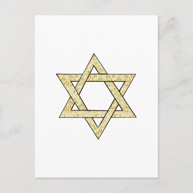 Matzoh Star von David Postkarte (Vorderseite)