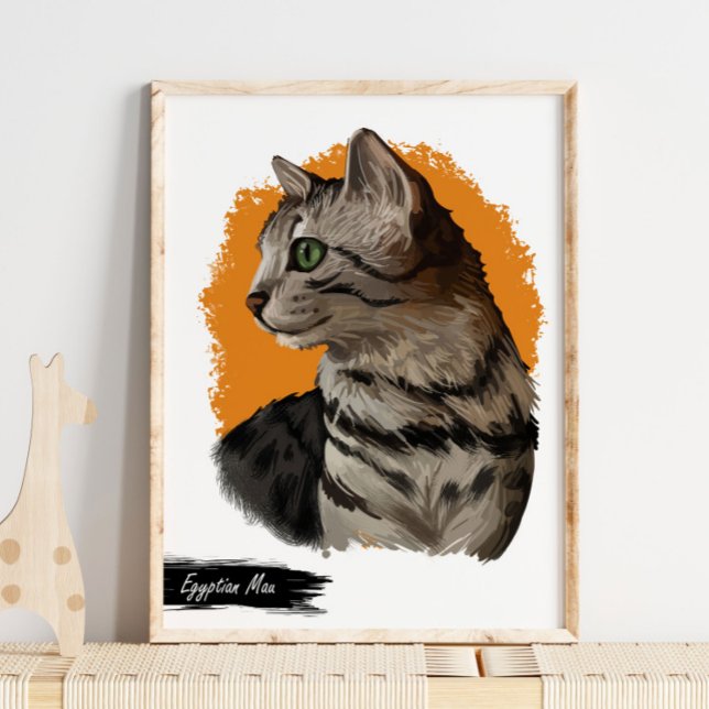 Mau Cat Print |Katzenmauer Poster (Von Creator hochgeladen)