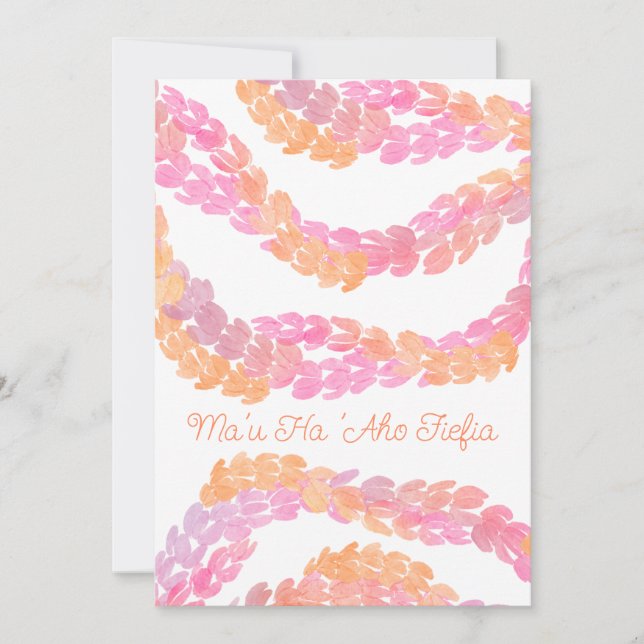 Ma'u ha 'aho fiefia dankeskarte (Vorderseite)