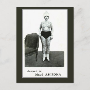 Maud Arizona, Tätowierte Wunderlady Postkarte