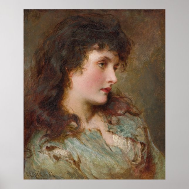 Maud (elegantes weibliches Portrait) Poster (Vorne)