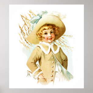 Maud Humphrey: Frühlingsmädchen unter Willow Catki Poster