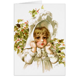 Maud Humphrey: Herbst-Mädchen mit Stechpalme