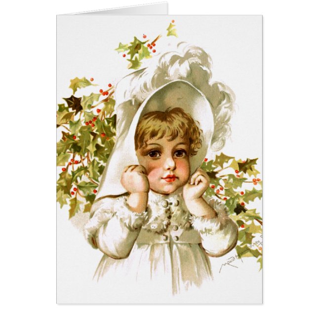Maud Humphrey: Herbst-Mädchen mit Stechpalme (Vorne)