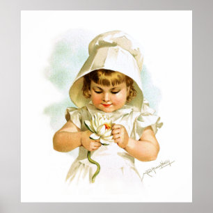 Maud Humphrey: Summer Girl with Water Lily Poster