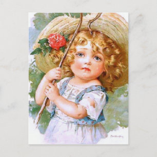 Maud Humphrey's Sweet Little Summer Girl Postkarte