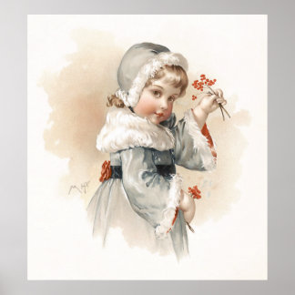 Maud Humphreys Wintermädchen Poster