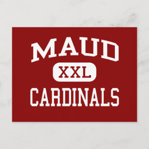 Maud - Kardinal - Maud High School - Maud Texas Postkarte