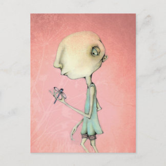 Maud und ihre Libelle Postkarte