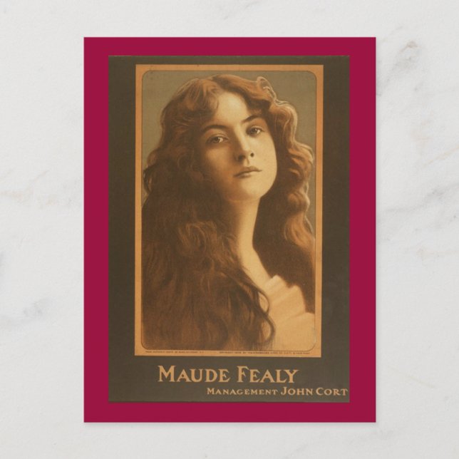 Maude Fealy Vintag Theater Poster Postkarte (Vorderseite)