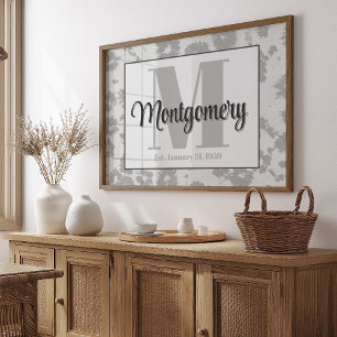 Mauer als Nachname Mauer - Drucken nach Hochzeit Poster