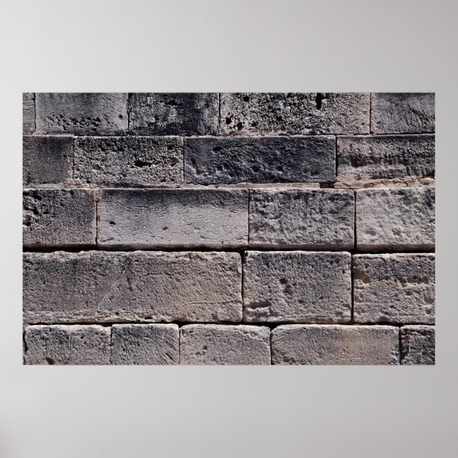Mauer aus antikem Stein, Phaistos, Kreta, Griechen Poster (Vorne)