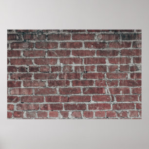 Mauer aus braunem Beton Poster