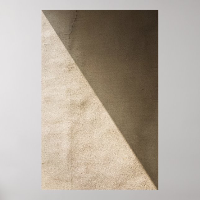 Mauer aus braunem Beton Poster (Vorne)