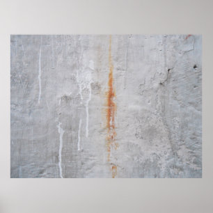Mauer aus grauem Beton Poster