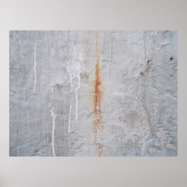 Mauer aus grauem Beton Poster (Vorne)