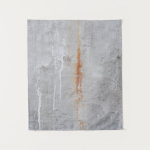 Mauer aus grauem Beton Wandteppich