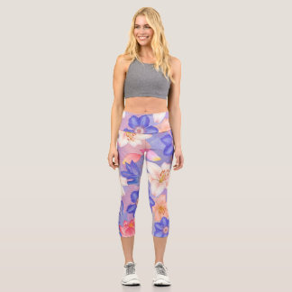Mauer der Blume Capri Leggings