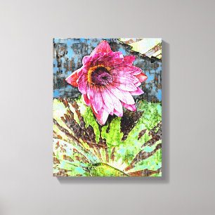 Mauer der Mixed Media Leinwand