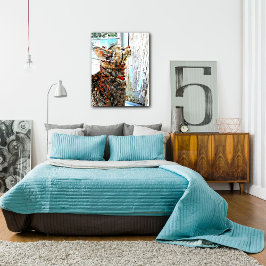 Mauer der Mixed Media Leinwand