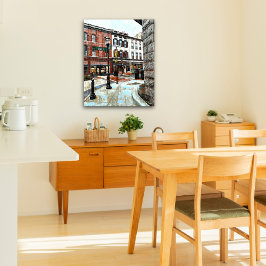 Mauer der Mixed Media Leinwand