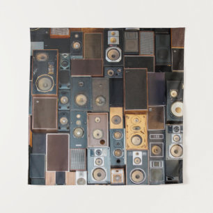 Mauer von Lautsprecher Wandteppich