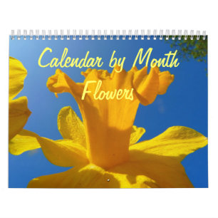 Mauerkalender nach Monat mit Blume Kalender