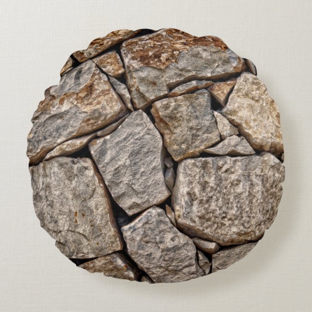 Mauermauerwerk Rundes Kissen (Vorderseite)