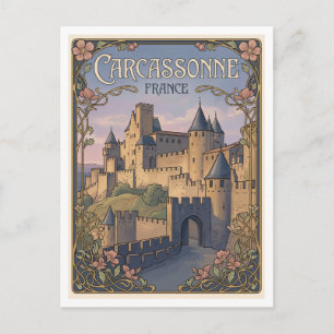 Mauern von Carcassonne Frankreich Postkarte