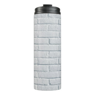 Mauersteine aus weißem Stein Thermosbecher