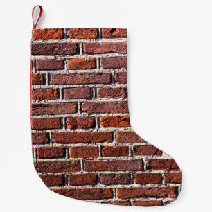 Mauerwerk aus rotem Ziegelstein Kleiner Weihnachtsstrumpf