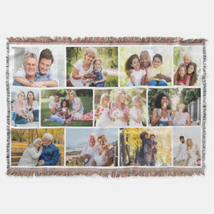 Mauerwerk-Gitter-Foto-Collage 12 Familienbilder Decke