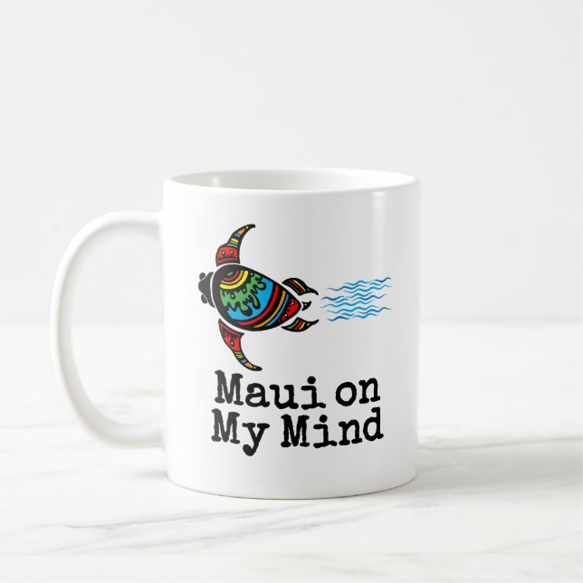 Maui auf meiner Mind Turtle-Tasse Kaffeetasse (Links)