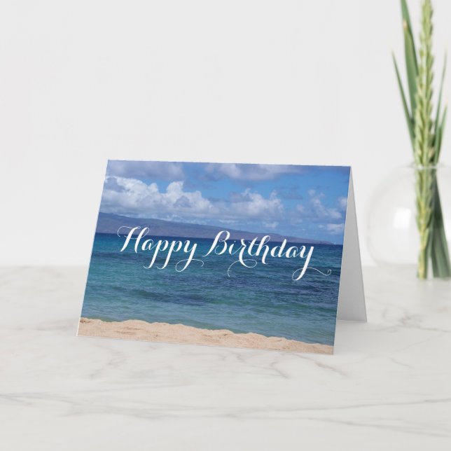 Maui Beach Birthday Card Karte (Vorderseite)