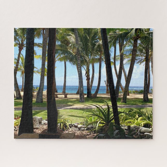 Maui Beach Hawaii Palm Trees Puzzle (Horizontal)