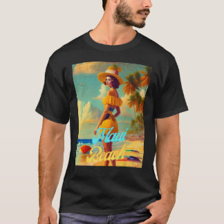 Maui Beach Hawaii Parasdise Schöne Frau T-Shirt