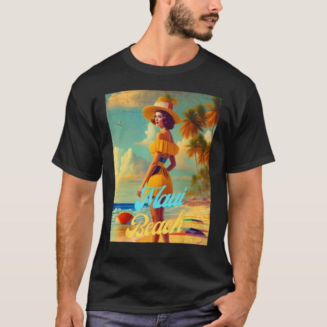 Maui Beach Hawaii Parasdise Schöne Frau T-Shirt (Vorderseite)