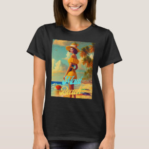 Maui Beach Hawaii Parasdise Schöne Frau T-Shirt