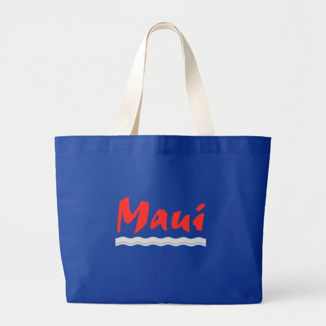 Maui bewegt Strandtasche wellenartig Jumbo Stoffbeutel (Vorne)