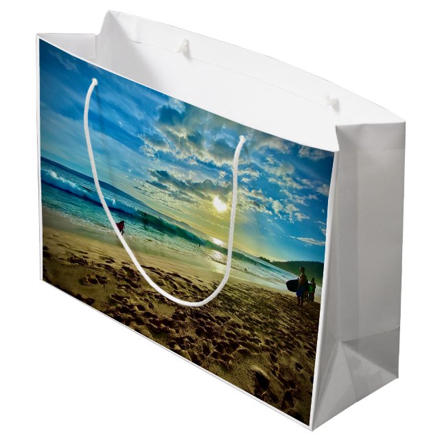 Maui Big Beach Geschenktasche Große Geschenktüte (Rückseite Schrägansicht)