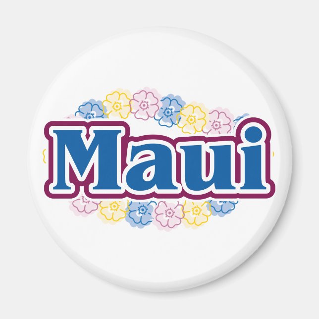 Maui Blume Magnet (Vorne)