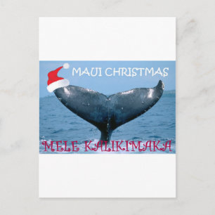 MAUI CHRISTMAS "MELE KALIKIMAKA" WALE-SCHWANZ-KART FEIERTAGSPOSTKARTE