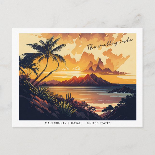 Maui - Die Valley Isle Postkarte (Vorderseite)
