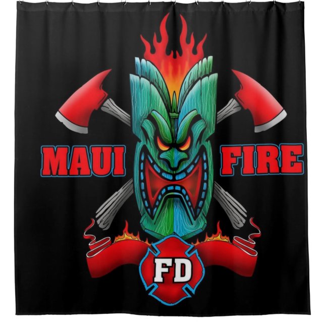 Maui Fire Duschvorhang (Vorderseite)