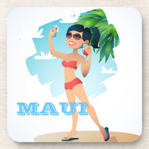 Maui Girl Untersetzer Set