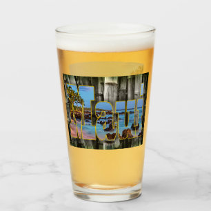 Maui Grafik und Lava Rocks bei Dusk, Bierglas Glas